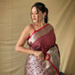 Wine Silk Saree With Rich Pallu