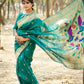 Sky Blue Banarasi Tussar Silk Paithani Saree With Pure Zari Woven Border