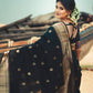 Black Banarasi Tussar Silk Paithani Saree With Pure Zari Woven Border