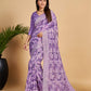 Purple Soft Linen Cotton Saree