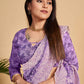Purple Soft Linen Cotton Saree