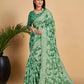 Green Soft Linen Cotton Saree