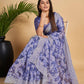 Blue Soft Linen Cotton Saree