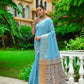 Sky Blue Premium Chanderi Silk Saree
