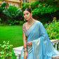 Sky Blue Premium Chanderi Silk Saree