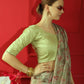 Green Soft Organza Silk Saree